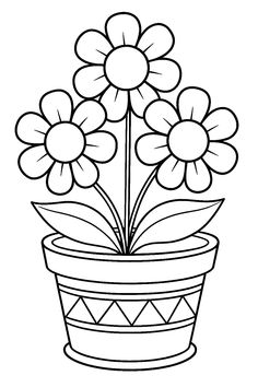 Flower coloring pages