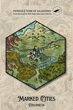 the cover for marked cities, with an image of a castle in the middle of it