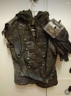 Salvagepunk Outfit, Steampunk Apocalypse Outfit, Cyberpunk Wasteland, Post Apocalyptic Pirate, Wastelander Clothing, Post Apocalyptic Outfit Male, Post Apocalyptic Larp Costume, Wasteland Punk Fashion, Wasteland Jacket