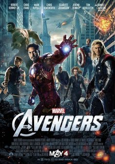 the avengers movie poster is shown in this image