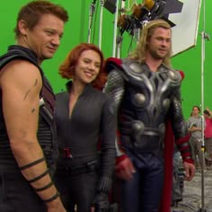 the avengers are posing for a photo together
