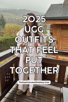Uggs are no longer just for loungewear. This guide shows you how to rock your Uggs with jeans, leggings, and more—while keeping it cozy and chic.   Find outfit formulas you'll want to repeat all fall and winter long. 👉 Check out the full guide now! #UggsOutfit #FallOutfits2025 2025 Ugg Trend, How To Style Uggs Boots, Uggs Styled, Outfits With Ugg Clogs, Leggings And Uggs Outfit Winter, How To Style Platform Uggs, Fall Winter Style, Joggers With Uggs Outfit, Cozy Ugg Outfit
