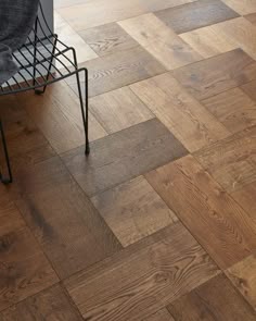 a chair sitting on top of a wooden floor