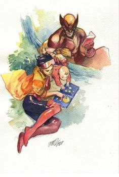 two women are sitting on the ground with one holding a baby and another reading a book