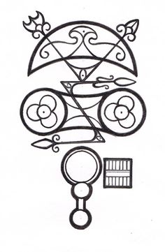 a black and white drawing of a clock