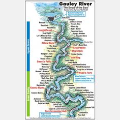 a map of the gulf river region with rivers, lakes and other places to see
