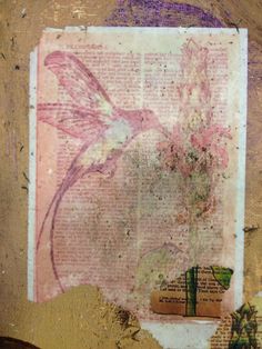 an altered photograph of a flower on a piece of paper