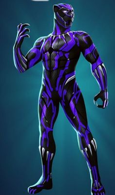 an image of a man in purple and black costume