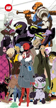 a group of people standing next to each other