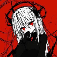 Murmur by @nanashi_zero | Suno Dark Emo Anime Pfp, Anime All Black, Red Eyes Characters, Dark Animated Pfp, Profile Picture For Steam, Dark Animated, Steam Anime Pfp, Cool Anime Oc, Dark Anime Female