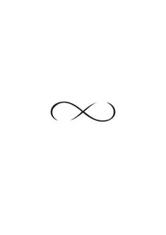 an infinite symbol is shown in black on a white background, as well as the word love