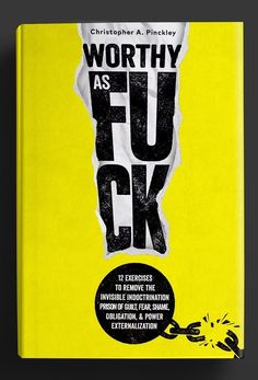 the book cover for worthy as fuk by christian p phoky is yellow and black