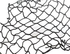an image of a wire mesh net on a white background with black lines and dots
