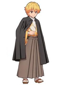 an anime character with blonde hair wearing a cape
