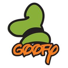 an orange and green logo with the word goopop on it