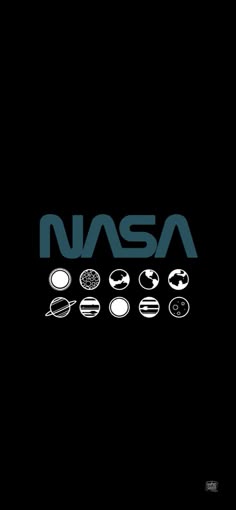 the nasa logo on a black background