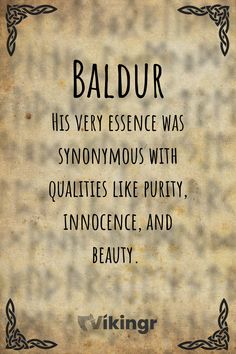 an old paper with the words baldur written in black and white on it's edges