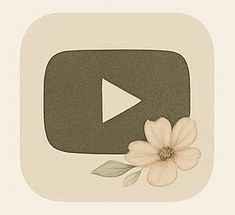 an image of a flower with a play button on it