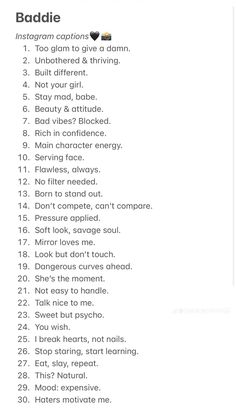 the words baddie are written in black and white