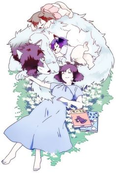 Illustration Japonaise, Wolf Child, Wolf Children Ame, Wolf Children Ame And Yuki, Wolf Kids, Wolf Children, Studio Ghibli Movies, Studio Ghibli Art, 5 Anime