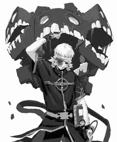 Cursed Oc, Anime Original Character, Protagonist Character Design, Guilty Gear Sin, Custom Manga, Sin Guilty Gear, Sin Guilty Gear Strive, Antagonist Character Design, Blood Power