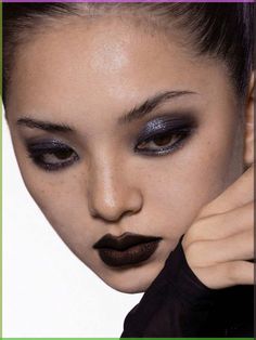 Free Returns ✓ Free Shipping✓. GIRLCULT Hallucination Eyeshadow Palette 3.6g(0.13 Oz.) Smokey Purple Natural Nude Matte Shimmer Glitter Pigment Eye Shadow Pallete Set Black Eye Shadow Halloween Make Up For Women (51 Ink) Sparkling Party K-Beauty- Eyeshadow Palettes at SHEIN. Dark Black Eyeshadow, Black Makeup Eyeshadow, Black Eyeshadow Halloween, Makeup Black Eyeshadow, Black Glitter Eyeshadow, Black Purple Eyeshadow, Black Makeup Eye, Eyeshadow Black, Black Eyeshadow Looks Goth