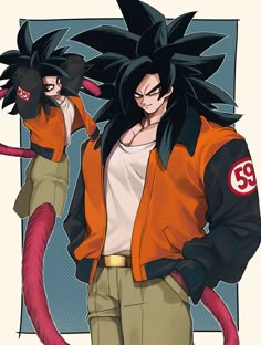 an image of a cartoon character that looks like gohan from the dragon ball anime