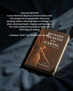 Just some reminders 🪽

📕want my full book?
I wrote Between Heaven & Earth for those who feel misplaced yet purposeful, who carry meaning without knowing where it belongs. It’s about emotional depth, longing, and learning to live with unanswered questions while still believing you matter.

Comment “Book” and I’ll send you the link.