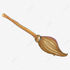 a broom with long wooden handle, cartoon, illustration, hand png and psd