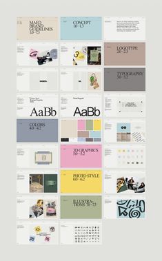 a large poster with many different types of font and numbers