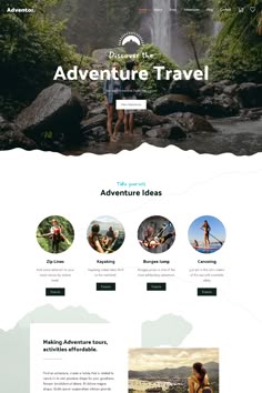 the adventure travel wordpress theme is clean and modern, but it's easy to use