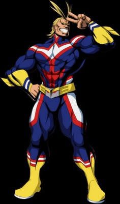 an anime character with his fist raised