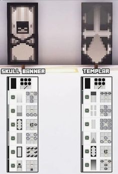 four different types of doors with text that says, evil sinner and templar