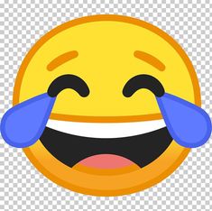 an emoticive smiley face with tears on it's nose, transparent background