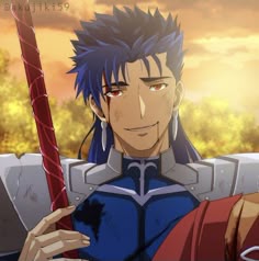 Chu Chulainn Fate, Cuchulainn Fate, Lancer Fate, Cu Chulainn Pfp, Fate Zero Lancer, Cu Chulainn Gif, Lancer Fate Zero, Proto Cu Chulainn, Cu Chulainn Spear