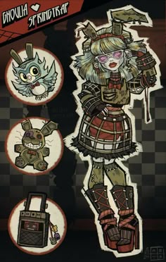 Fnaf Art Oc, Fnaf Character Redesign, Monster High Fnaf, Monster High Freddy Krueger, Fnaf Redesign Art, Fnaf Redesign, Oc Fnaf, Creepypasta Monster High, Fazbear Frights