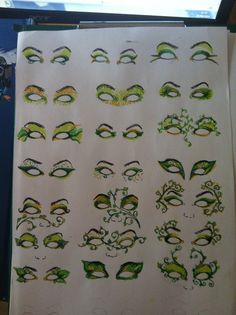 My make up rechearch for Poison Ivy (2) Poisoned Apple Costume, Poison Ivy Dc Comics Costume, Poison Ivy Costume Ideas, Goth Poison Ivy, Poison Ivy Halloween Costume Aesthetic, Ivy Makeup, Poison Ivy Villain, Poison Ivy Makeup Ideas, Poison Ivy Eyes