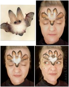 Bat Face Art, Bat Costume Face Paint, Angler Fish Face Paint, Bat Face Painting, Fish Face Painting, Bat Face Paint Kids, Bat Face Painting Kids, Halloween Bat Face Paint, Face Paint Bat