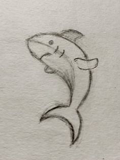 a drawing of a fish with its mouth open