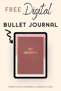 Easy how to start a digital bullet journal guide with a FREE digital journal template. Use a digital planner to get organized and productive. Digital Bullet Journal Free, Digital Bullet Journal Template Free, Digital Journal Free, Free Journal, Online Journal Ideas, Bullet Journal Pdf, Bullet Journal Online, Procreate Journal Template, Journal Templates Printable Free