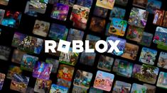 the word roblox surrounded by many different images