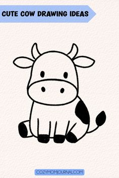 Creative boost featuring cute cow drawing ideas, charming cute cow sketch samples, and practical ideas how to draw a cow.