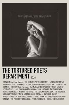 the tour poster for the tortured pots'department, featuring an image of a woman in