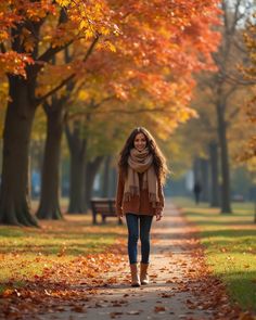 Taking a moment to enjoy the crisp air and stunning scenery of autumn walks in the park! 🍂🌳 Whether it's a leisurely stroll through the park or just enjoying the beauty of fall, there's nothing like the tranquility of autumn. What's your favorite spot for an autumn walk? Share your experiences with me!  #AutumnParkWalks #FallFoliage #NatureLovers #SeasonalBeauty #LilySparkAdventures Autumn Walk, Nature Walk In Autumn River, Autumn River Path With Reflections, Peaceful Autumn Stream, Fall Walk In The Park, Walking In The Fall, Fall Walk, Autumn Walk In The Park, Sunlit River Path In Autumn