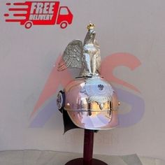 Discover this stunning reproduction Prussian imperial helmet 🪖🦅 Perfect for history buffs and collectors alike! Made in India, this piece is a must-have for any militaria enthusiast. #PrussianHelmet #MilitaryHistory #WWII #Collectibles #HistoricalReplicas 🌟 Military History, Handmade Items, Copper, Collectibles