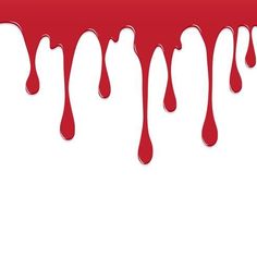 dripping red paint on white background