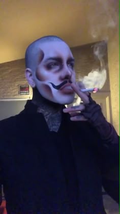 Dahli Drag, Bearded Drag, Halloween Makeup With Beard, Halloween Man Makeup, Reaper Makeup, Fallout 4 Makeup, Makeup Beard Halloween, Halloween Makeup Men, Landon Cider Werewolf