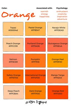 15 Orange Color Names & #Hex Codes
