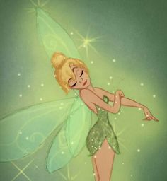 a painting of a woman dressed as tinkerbell
