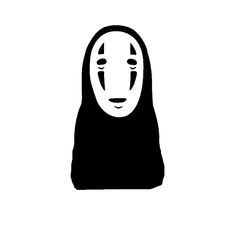 a black and white image of a person with a mask on it's head